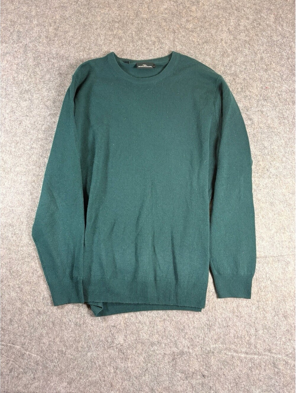 Rodd & Gunn Men's Cashmere Merino Wool Crewneck Sweater Size L Teal Luxury Knit